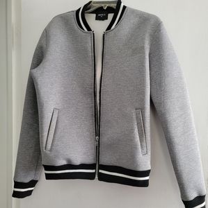 Grey bomber jacket